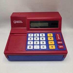 Learning Resources Cash Register Toy Calculator Pretend Play Math Homeschool